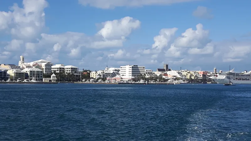 City of Hamilton, Bermuda from North Warwick Parish, Harbour, c 2016 Bermuda