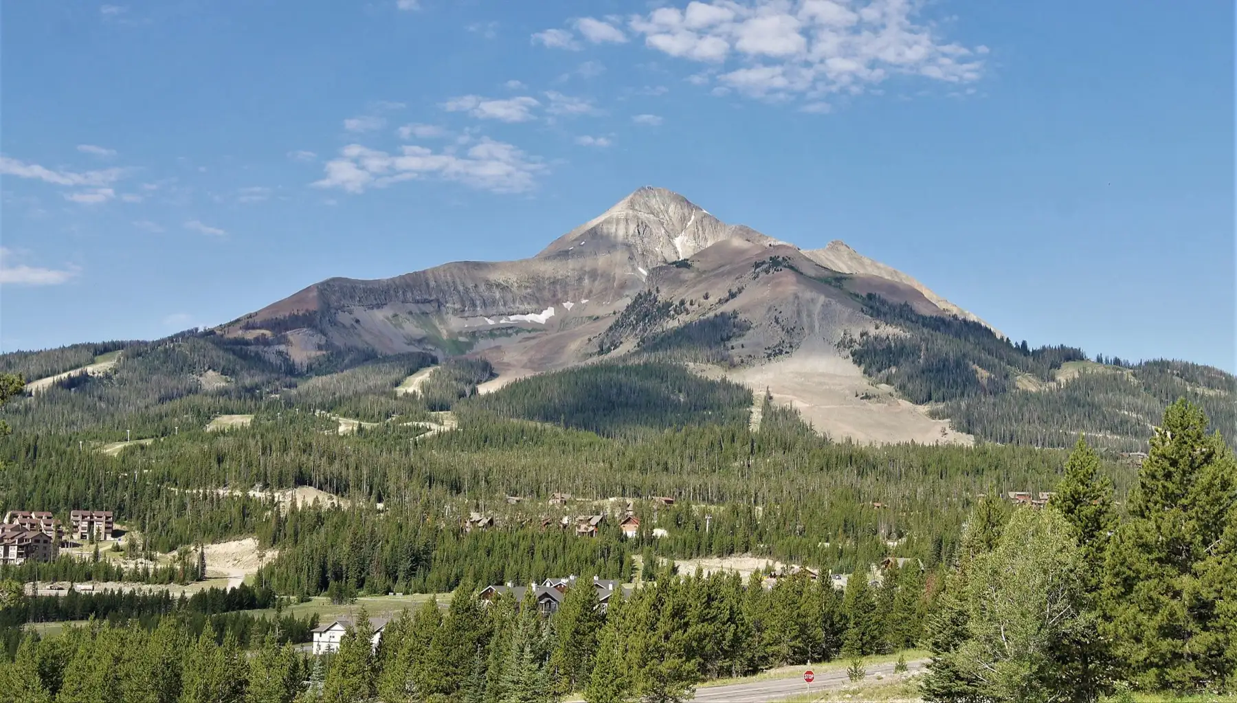 Lone Mountain seen from Big Sky, Montana