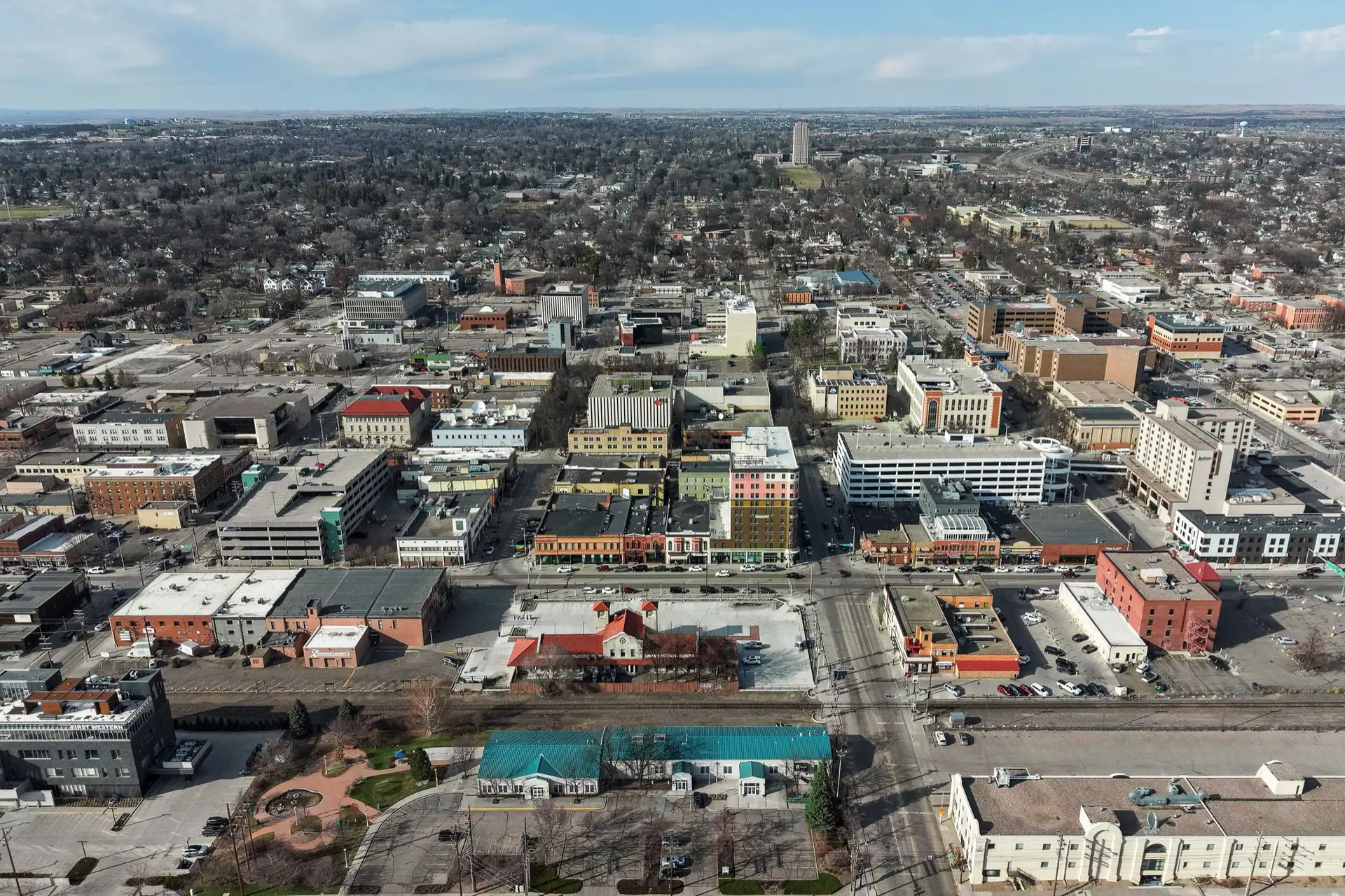 Bismarck, North Dakota aerial view