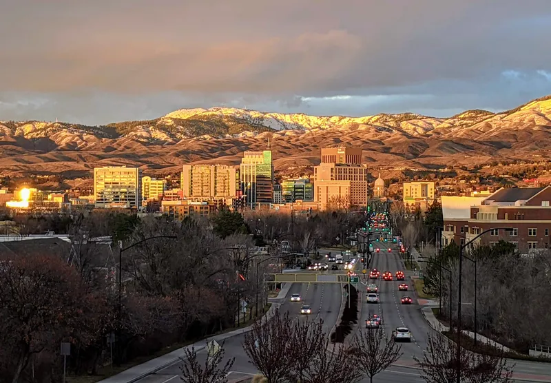 Downtown Boise in the winter of 2021