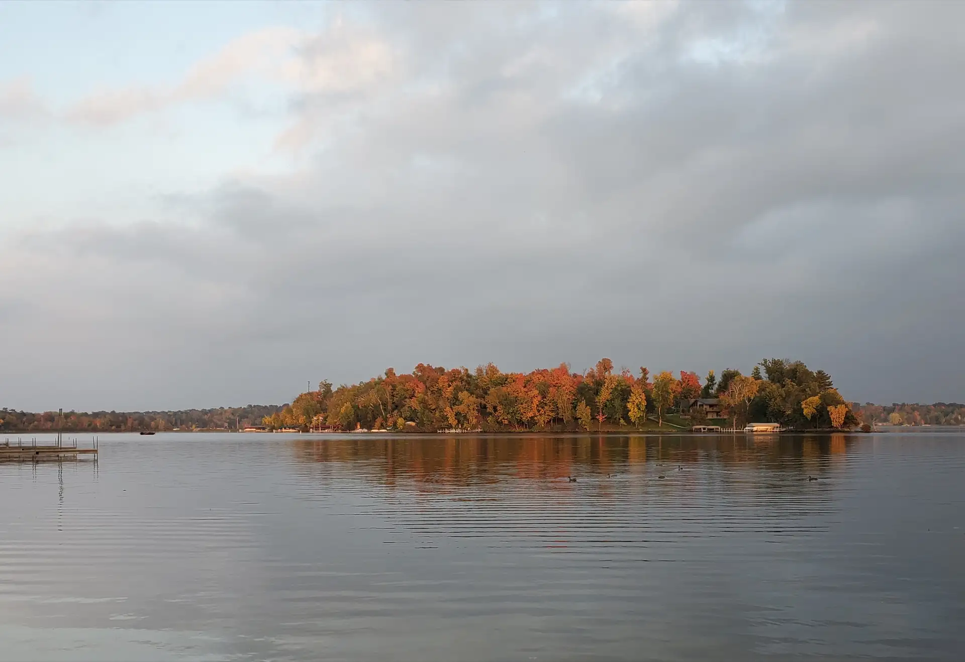 The island in East Gull Lake, Minnesota