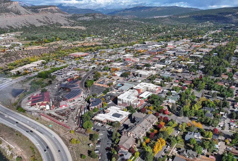 Aerial view of Durango, Colorado
