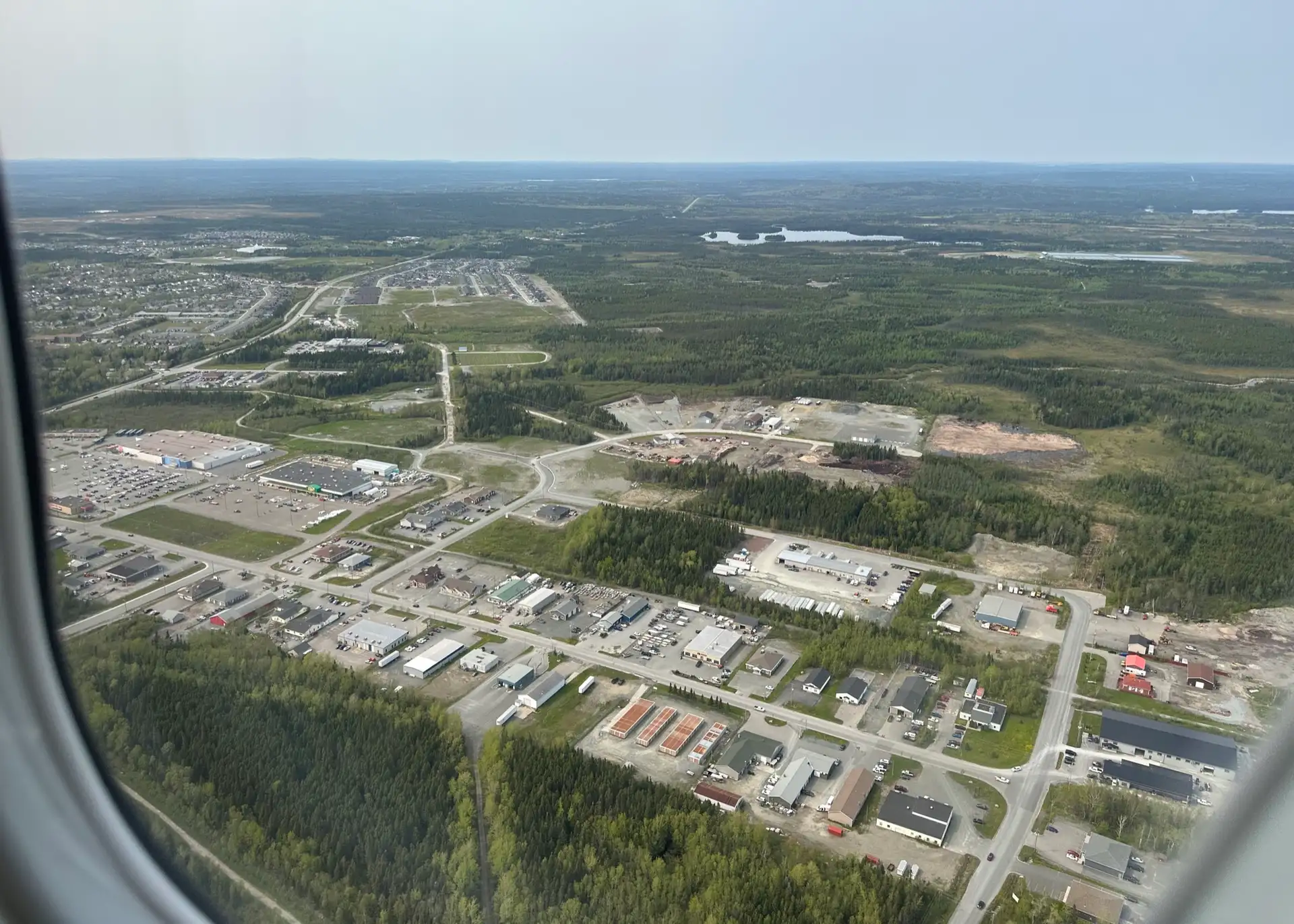 Aerial view of Gander, Newfoundland and Labrador