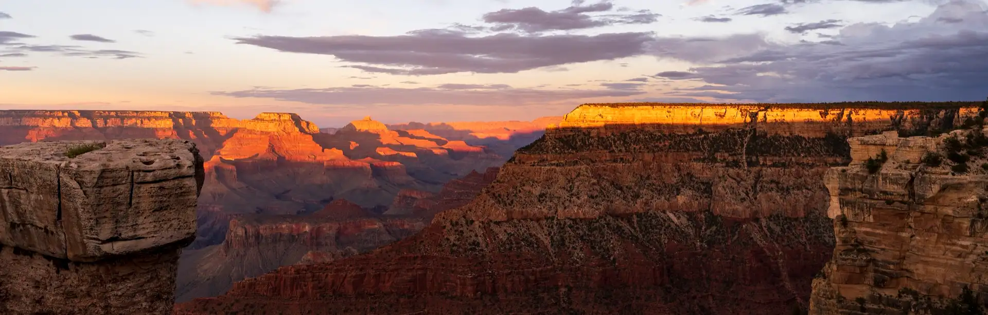 Grand Canyon South Rim at Sunset.