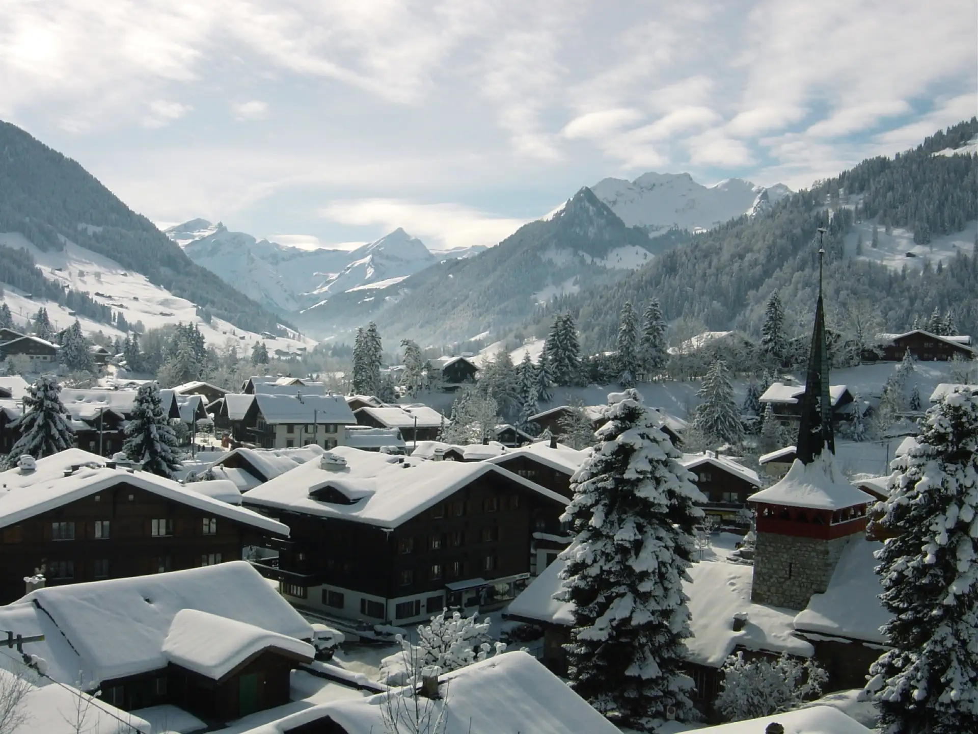 A view over the village Gstaad