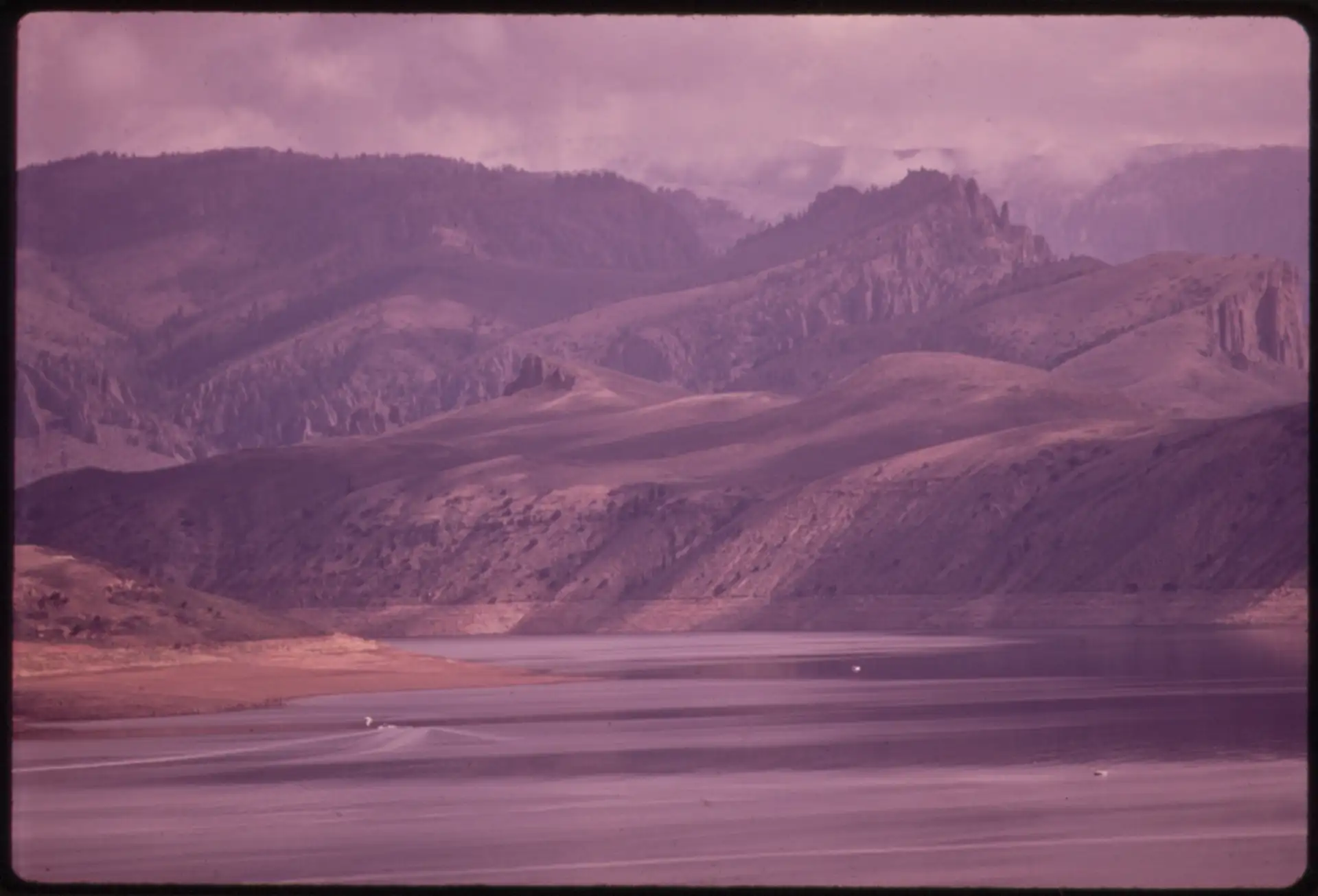 BLUE MESA RESERVOIR CREATED BY THE DAMMING OF GUNNISON RIVER - NARA - 543643