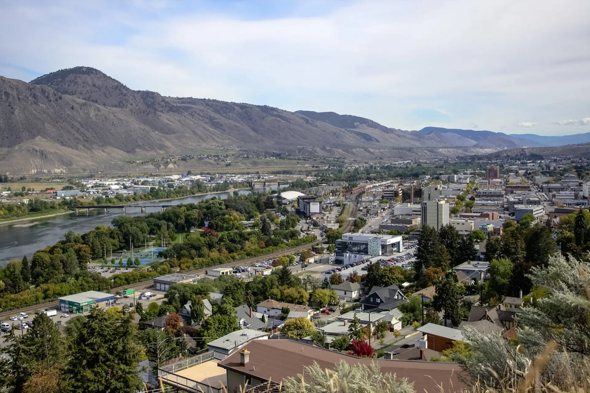 View of downtown Kamloops and Thompson Valley
