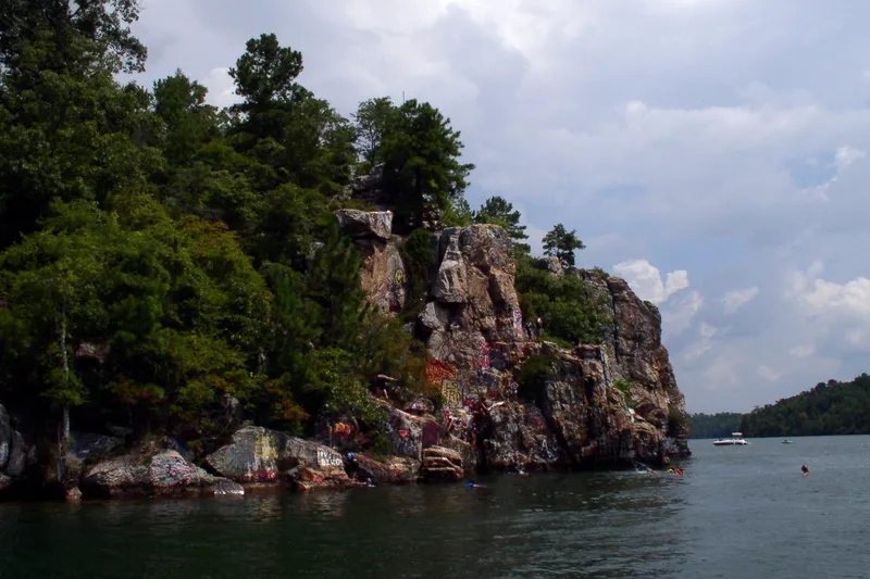 Acapulco Rock in Lake Martin on the Tallapoosa River in Alabama.
