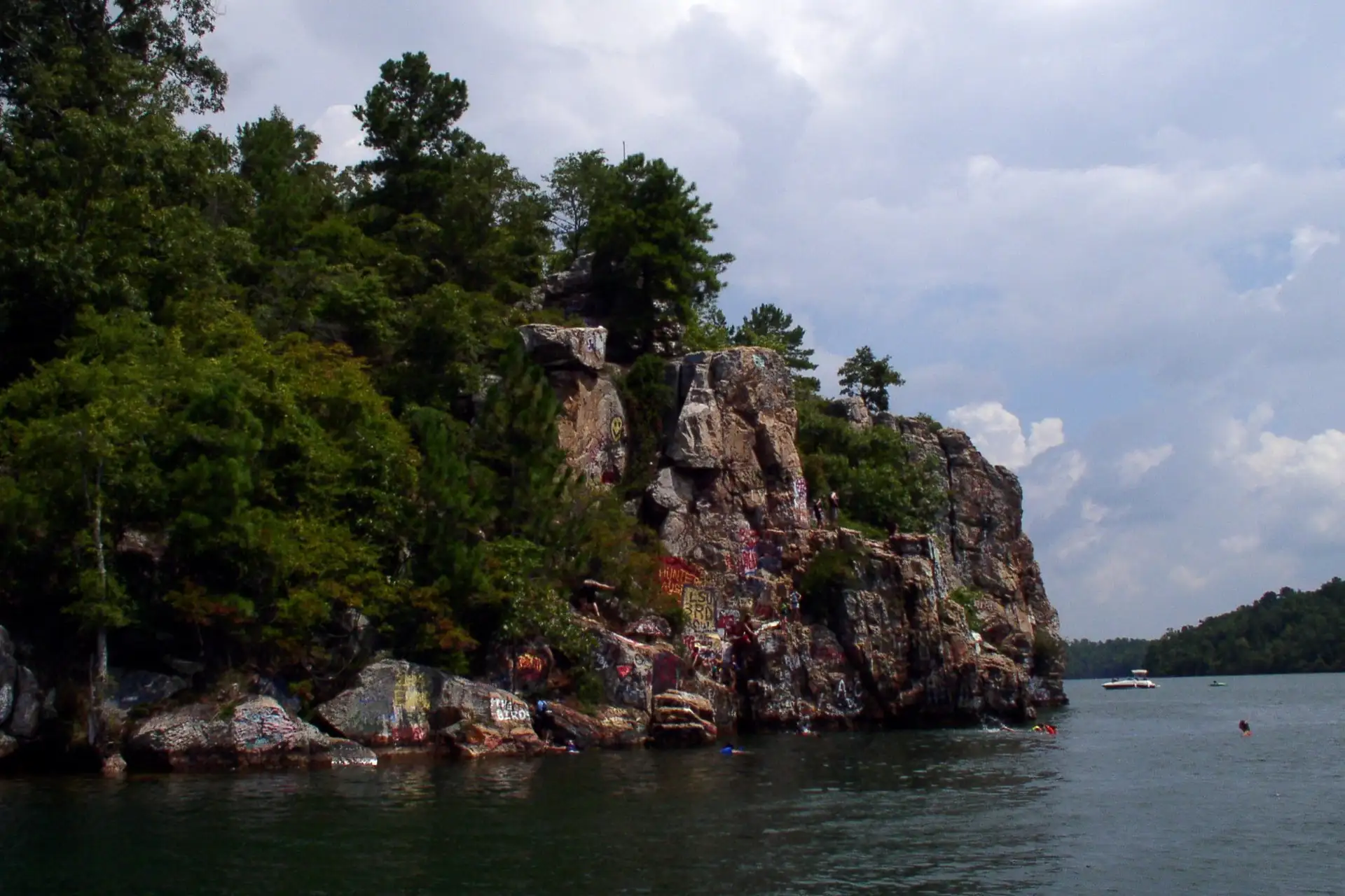 Acapulco Rock in Lake Martin on the Tallapoosa River in Alabama.