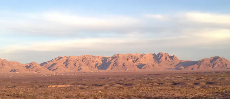 View of the Organ Mountains outside Las Cruces, New Mexico.
