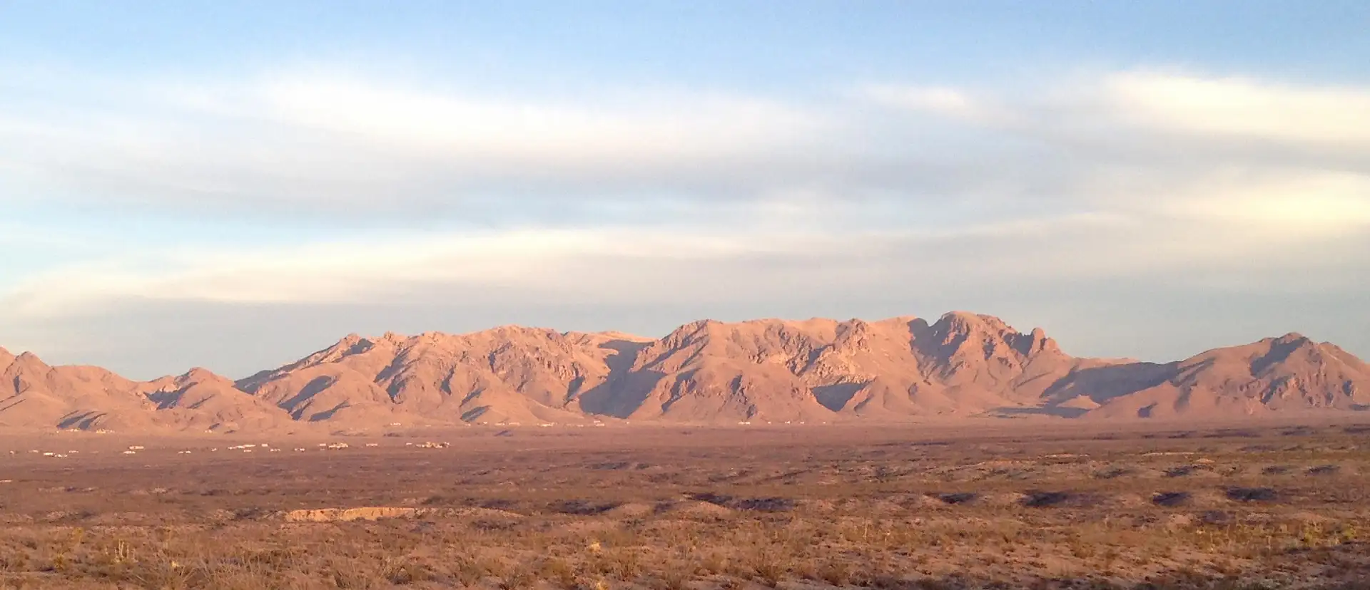 View of the Organ Mountains outside Las Cruces, New Mexico.