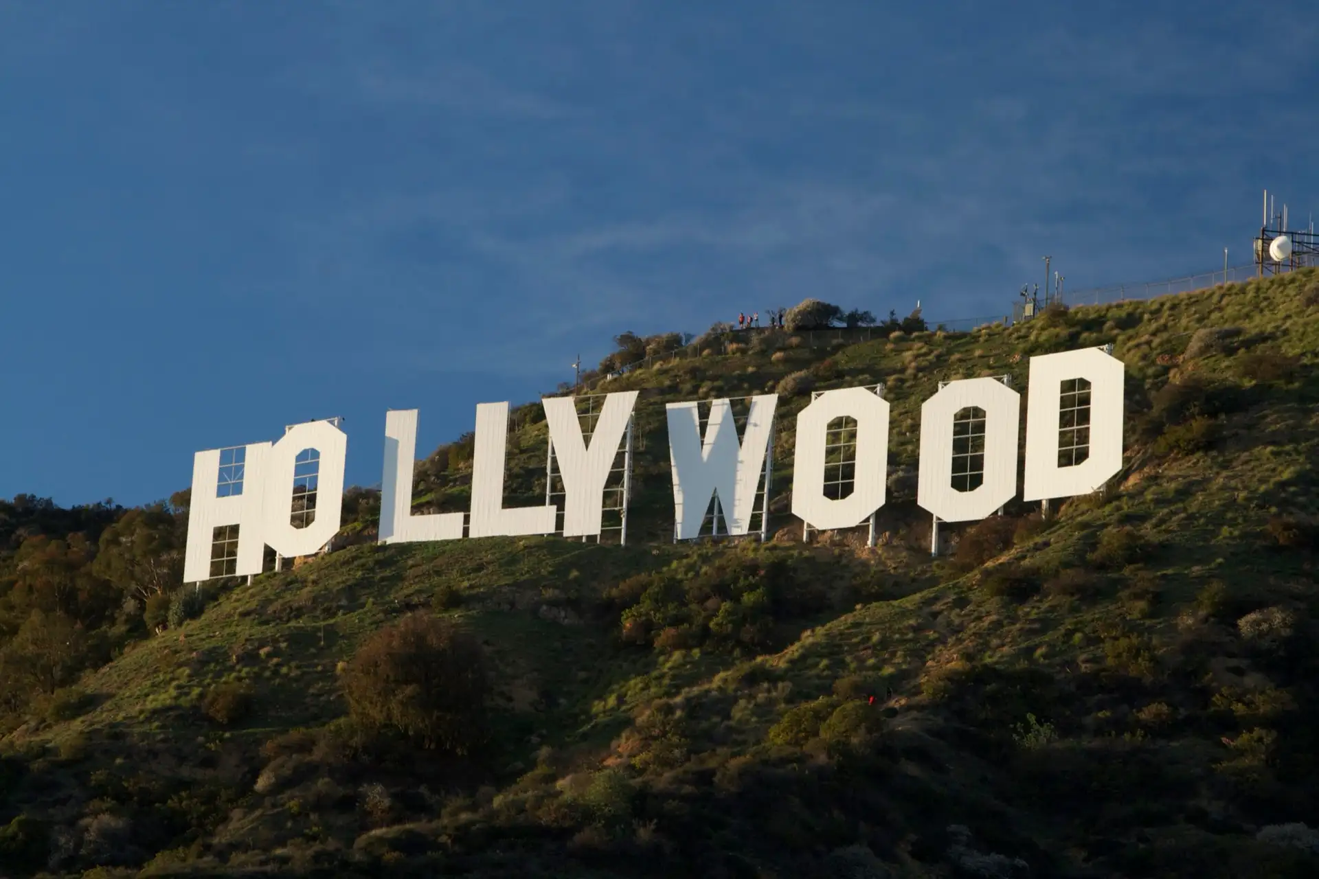 The image is of the Hollywood landmark sign