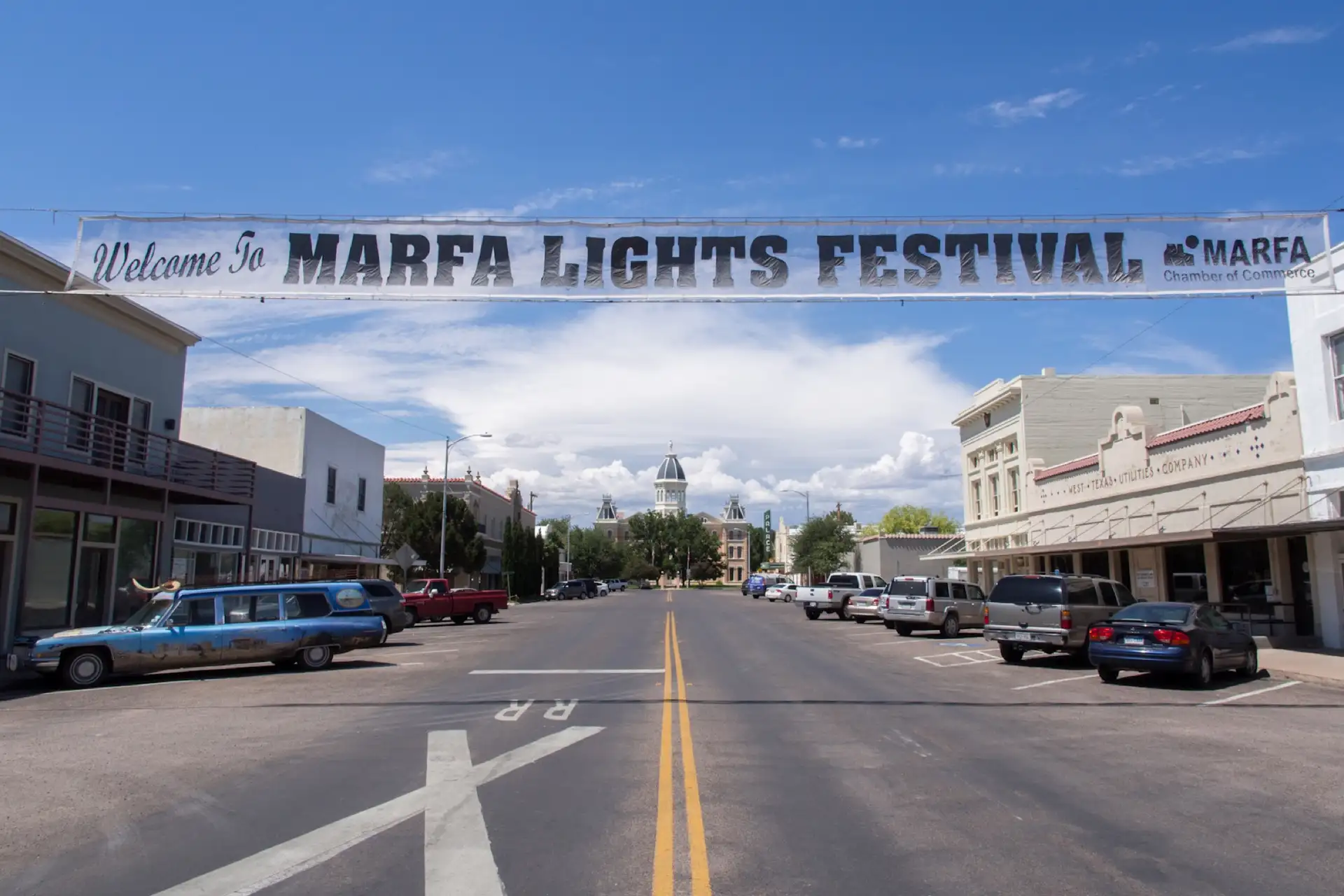 Downtown Marfa, Texas, United States.