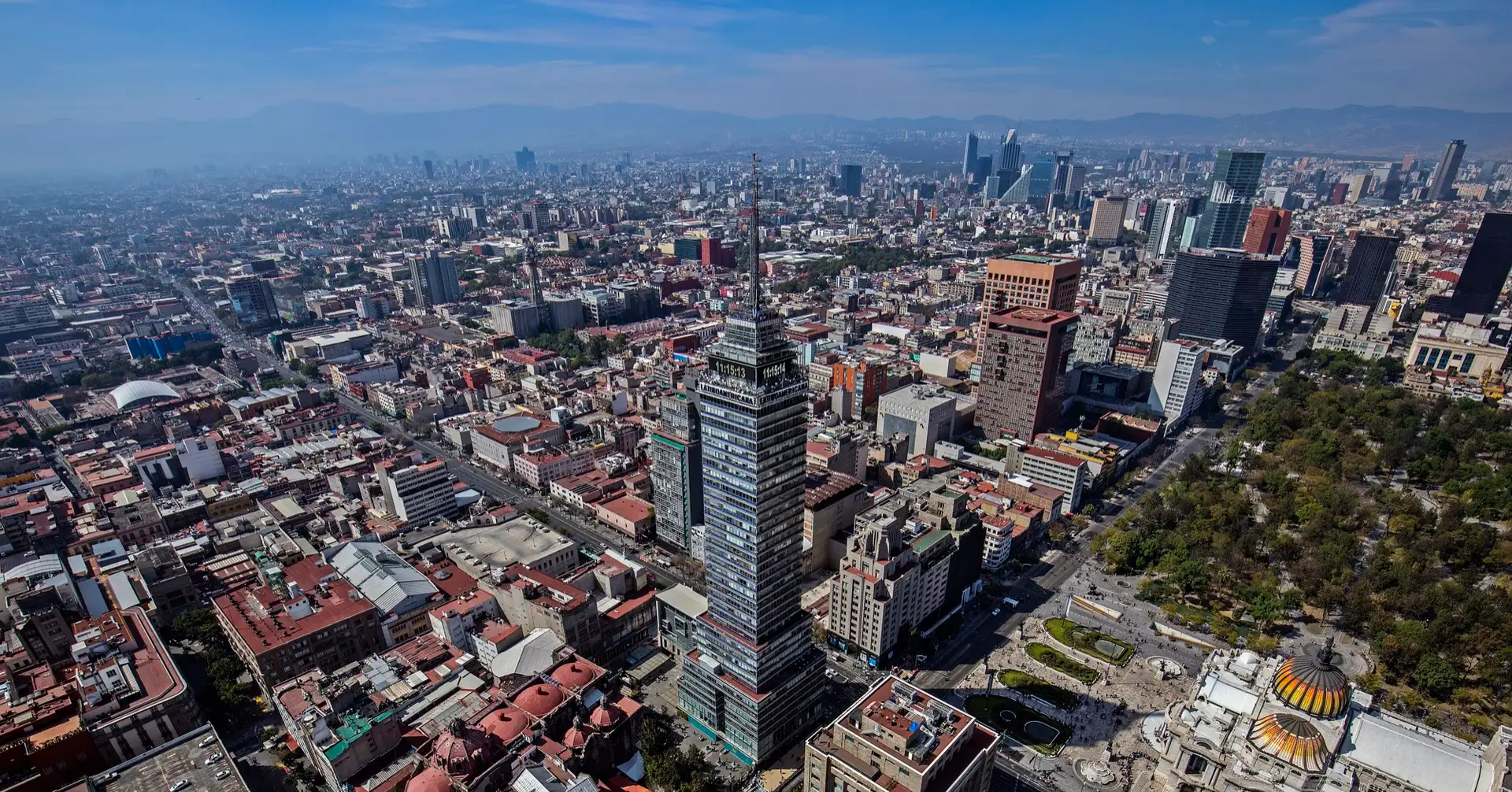 Fotografías de la Ciudad de México desde el aire.