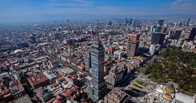 Fotografías de la Ciudad de México desde el aire.