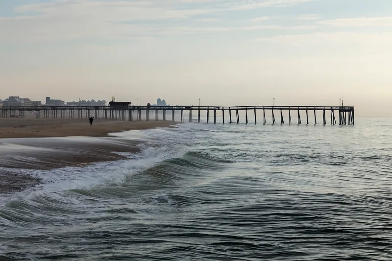 The pier at Ocean City, Maryland, USA, at first light