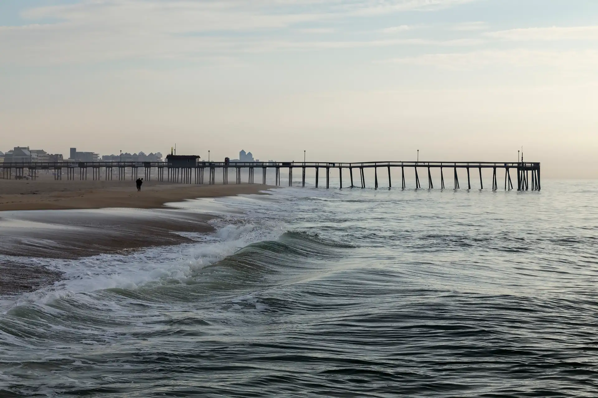 The pier at Ocean City, Maryland, USA, at first light