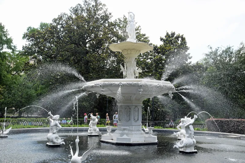 Savannah, Georgia USA Forsyth Park fountain