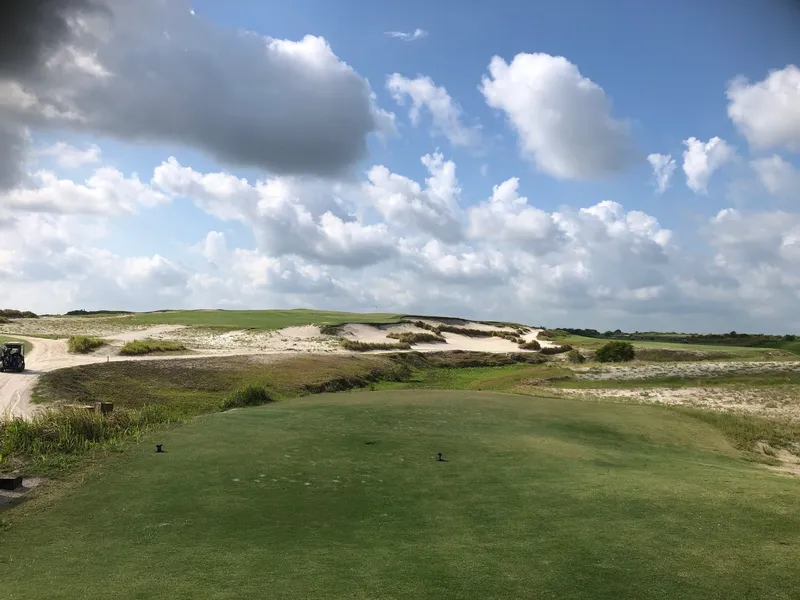 Uphill Par 3 5th hole on Streamsong Black