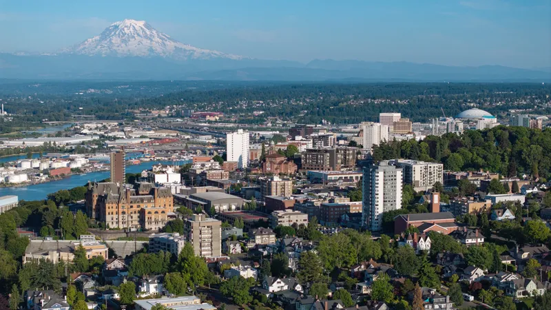Aerial photo of Tacoma, Washington