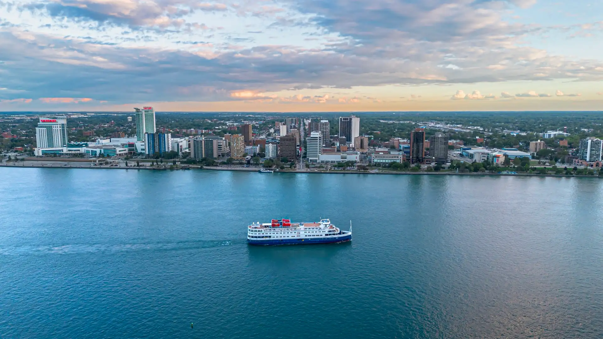 Aerial view of Windsor, Ontario in 2025