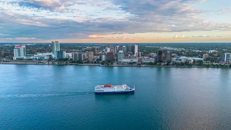 Aerial view of Windsor, Ontario in 2025